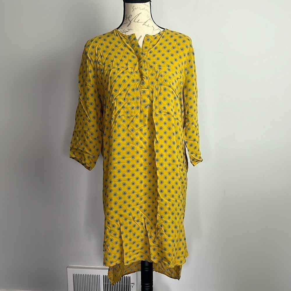 H&M Dress Yellow Blue size EUR 42 US 12